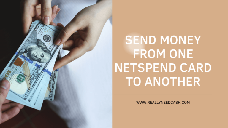 how to send money from one netspend card to another