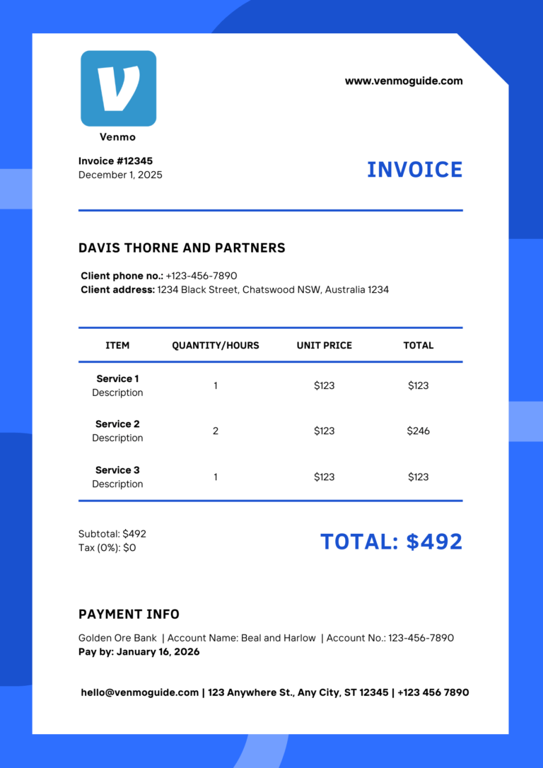 Venmo Invoice Generator
